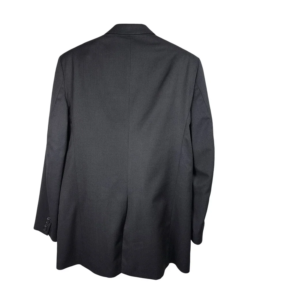 Banana Republic 2pc Pinstripe Suit Mens 42L Gray Wool Office Business Wedding